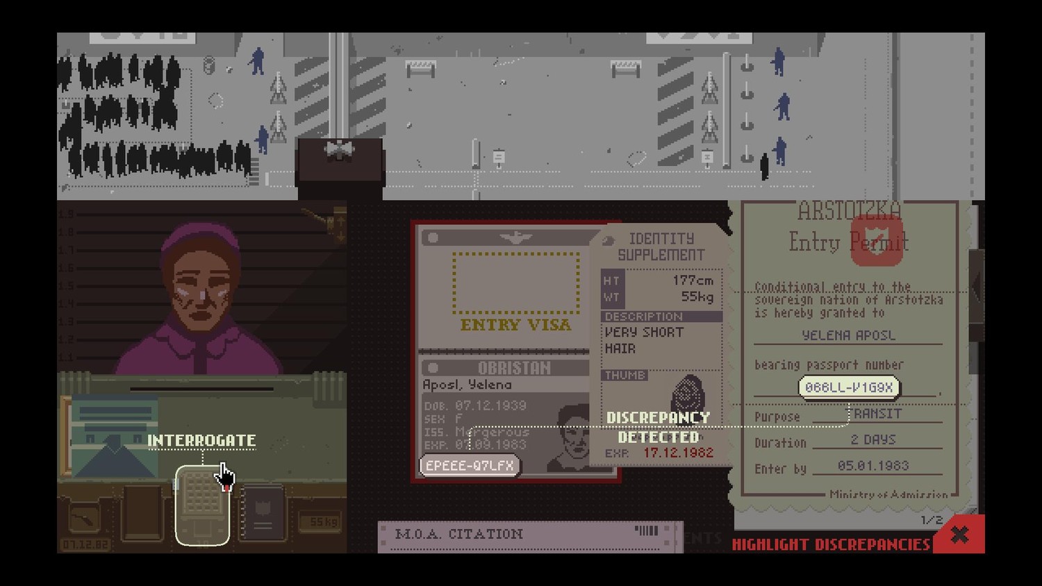 Скриншот 1 к игре Papers, Please (2013) PC | Лицензия
