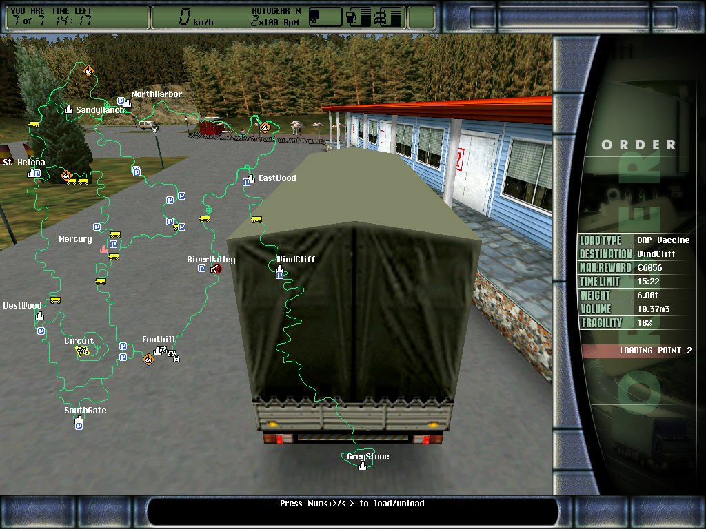 Скриншот 3 к игре Hard Truck 2: King of the Road Дальнобойщики 2 [GOG] (2001)