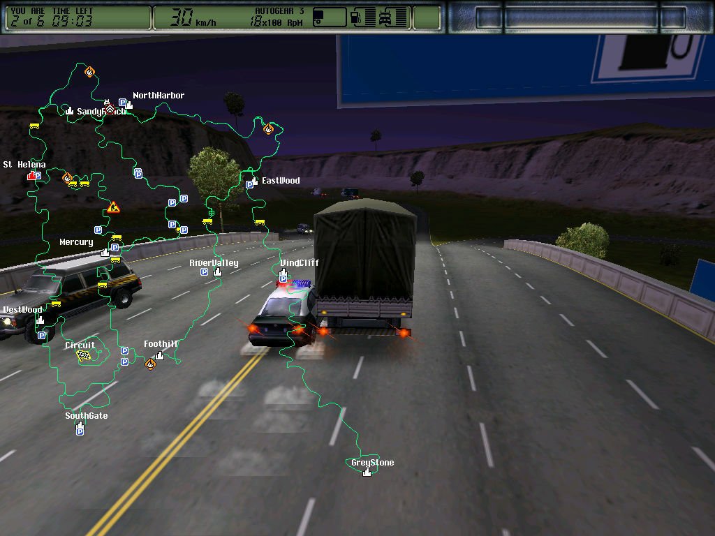 Скриншот 2 к игре Hard Truck 2: King of the Road Дальнобойщики 2 [GOG] (2001)