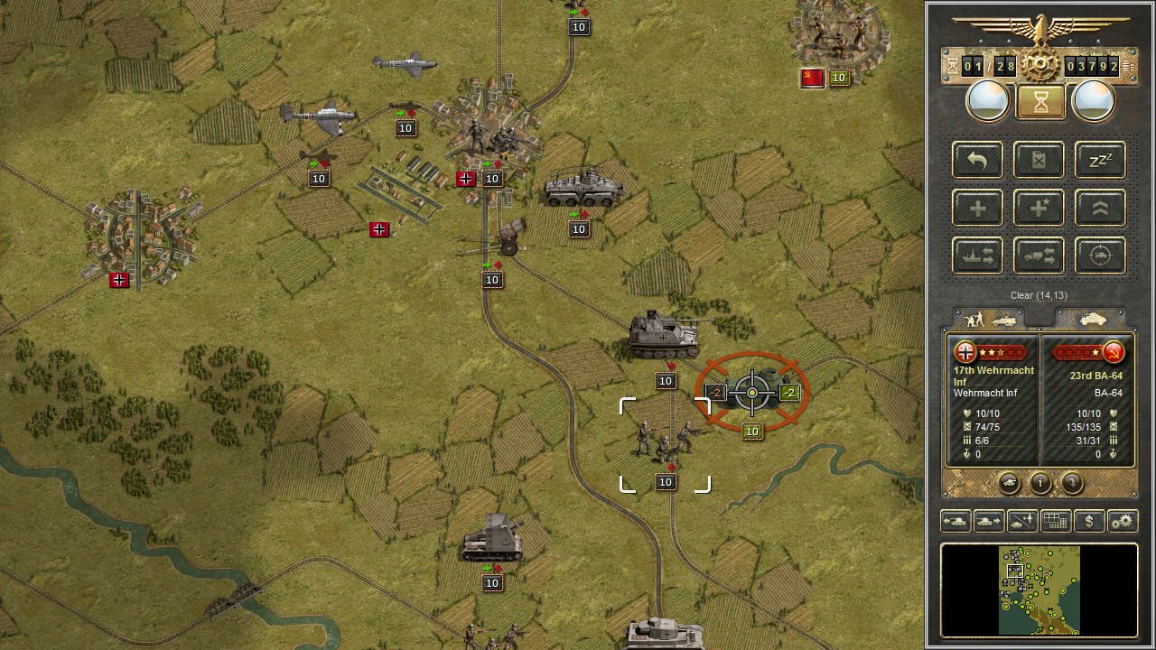 Скриншот 1 к игре Panzer Corps Gold Edition v.1.30 (20676) [GOG] (2010)