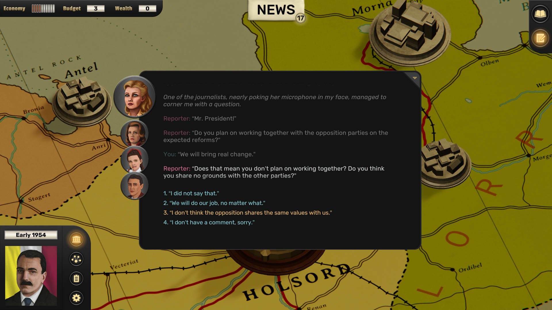 Скриншот 1 к игре Suzerain Presidential Edition v1.1.8 [GOG] (2020)