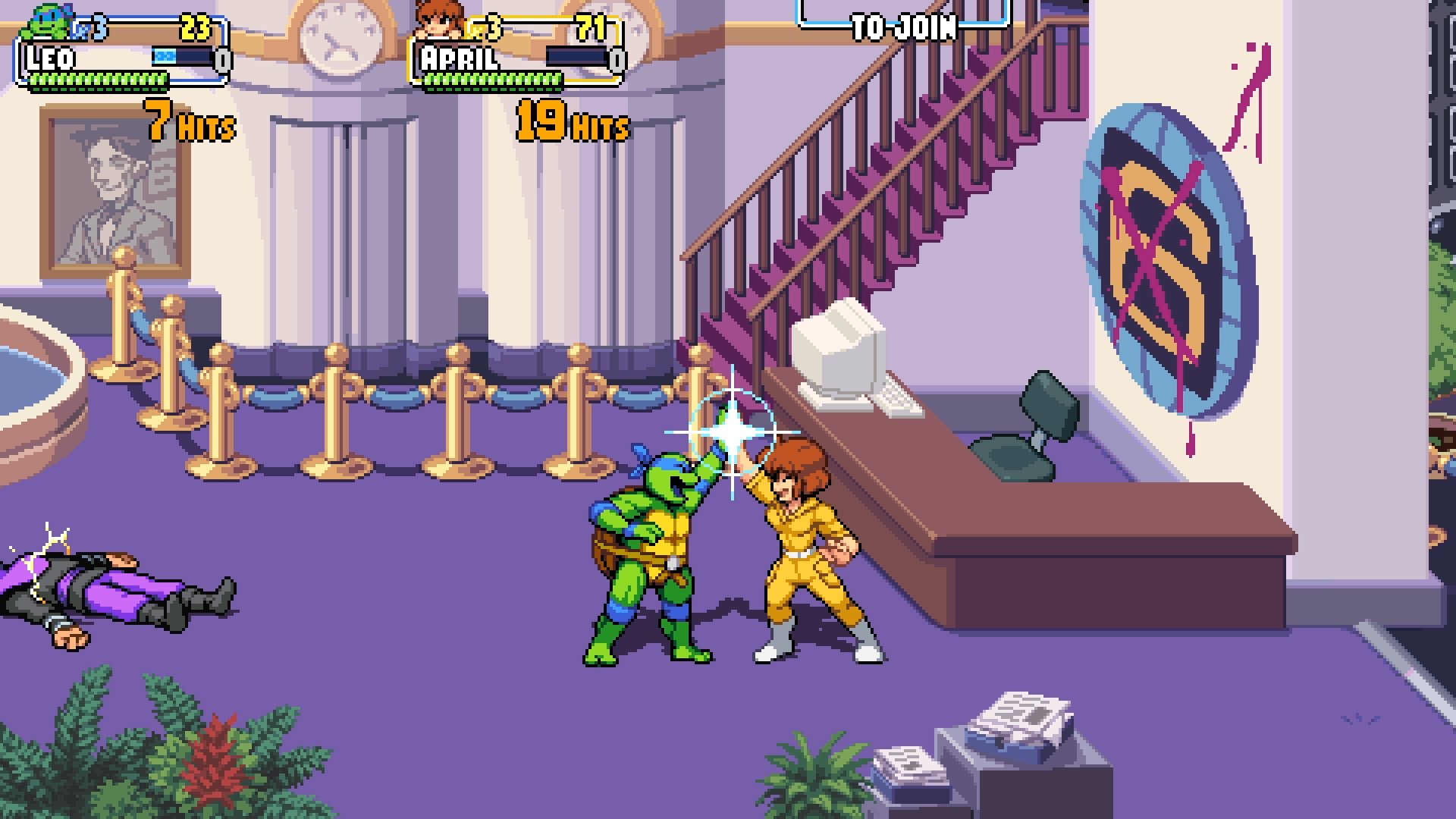 Скриншот 1 к игре Teenage Mutant Ninja Turtles: Shredder's Revenge (2022)