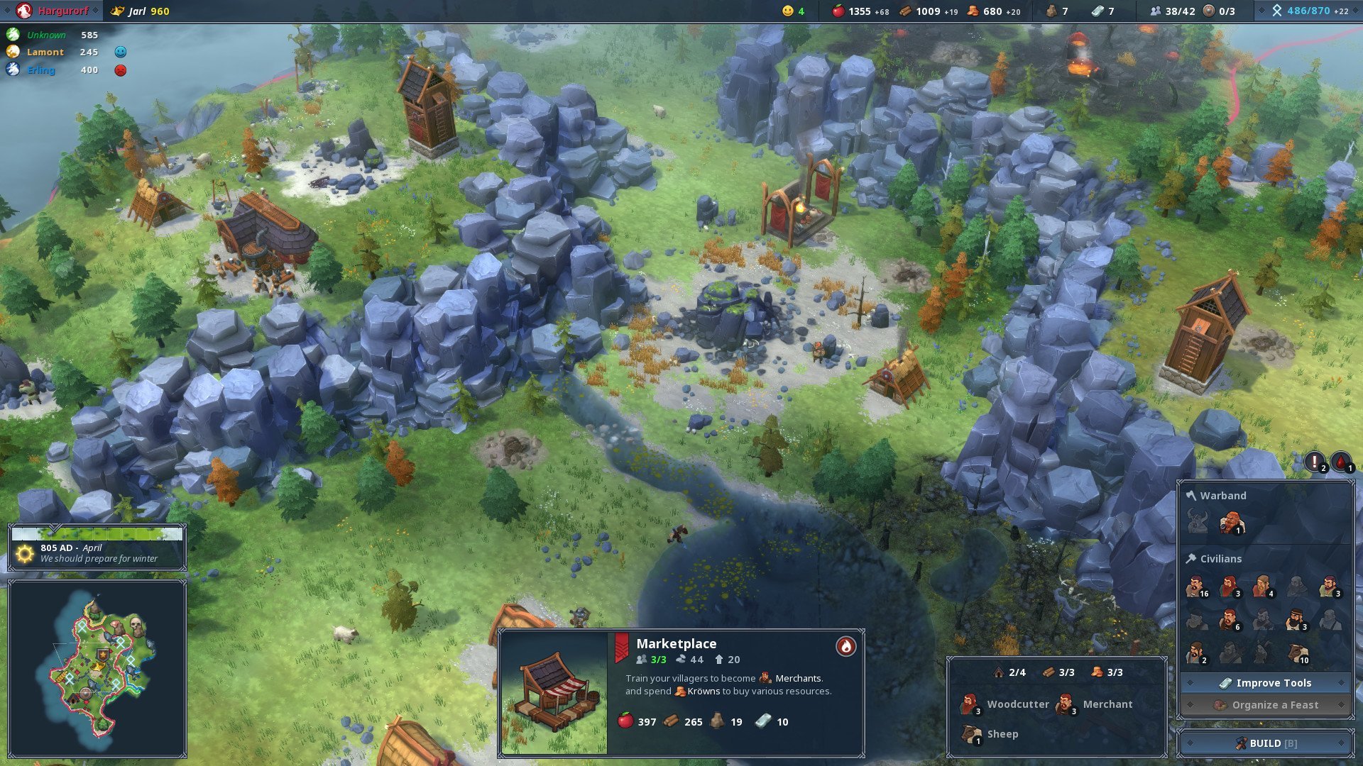 Скриншот 1 к игре Northgard v.3.6.25.40795 [Архив] (2018)